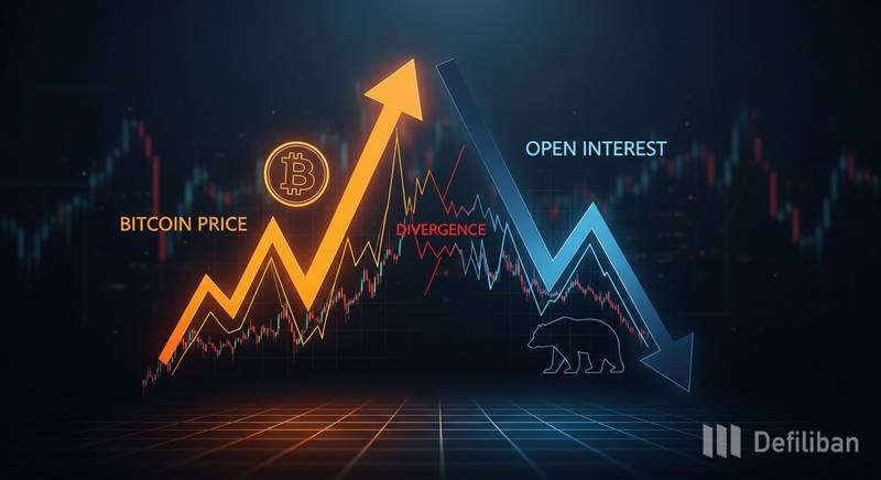 比特币价格与未平仓合约背离：市场脆弱性隐现下行风险