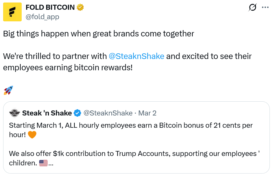 Fold财报披露比特币奖励信用卡进展与持仓变化