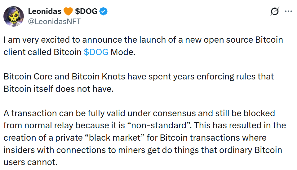 比特币$DOG模式提案：突破交易限制推动铭文生态发展