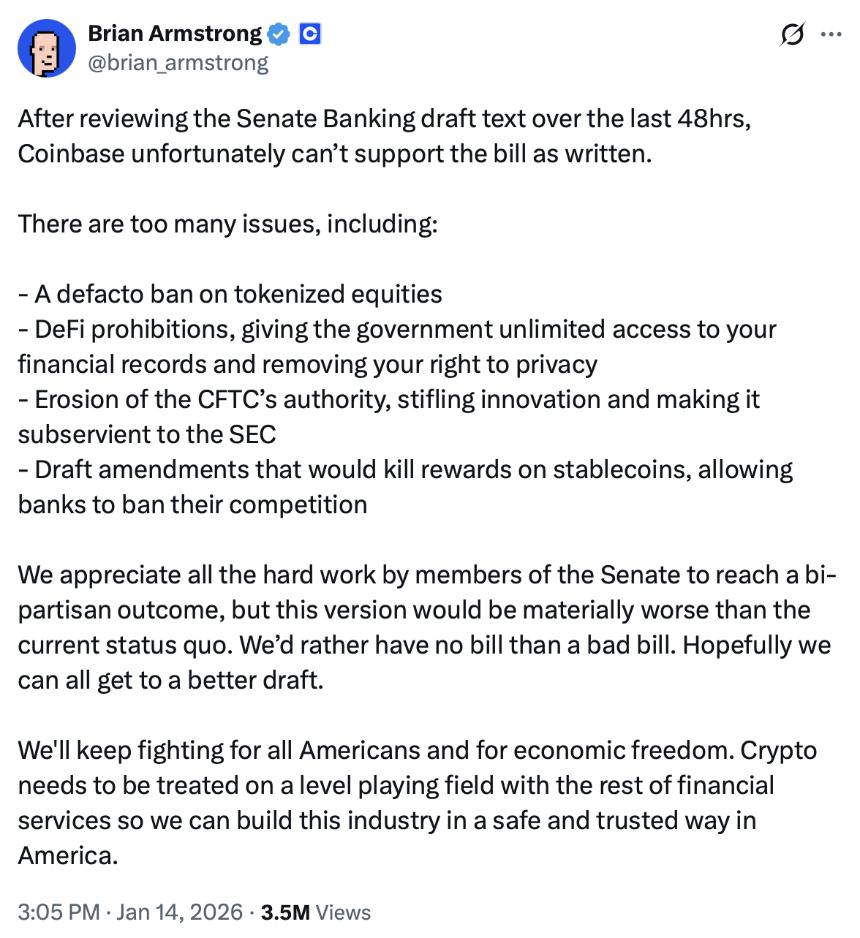 特朗普政府官员将与银行及加密行业会面，重启《CLARITY法案》谈判