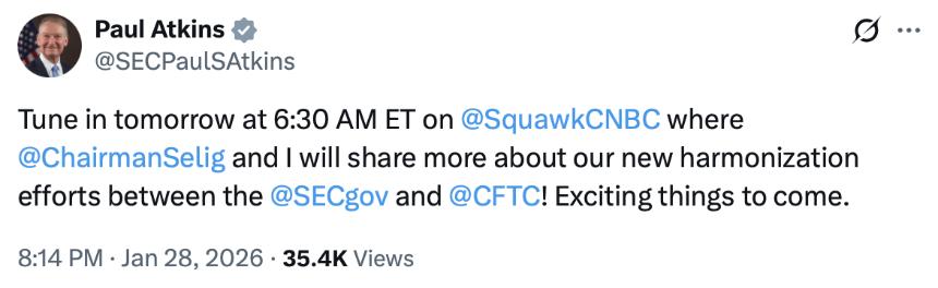 SEC与CFTC在白宫加密货币会议前展现合作姿态