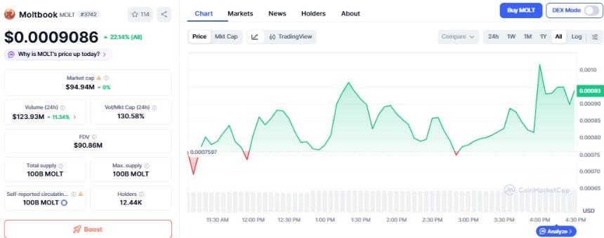  什么是 Moltbook AI 代理网络：为什么关注 AI 机器人和 MOLT 价格？ 