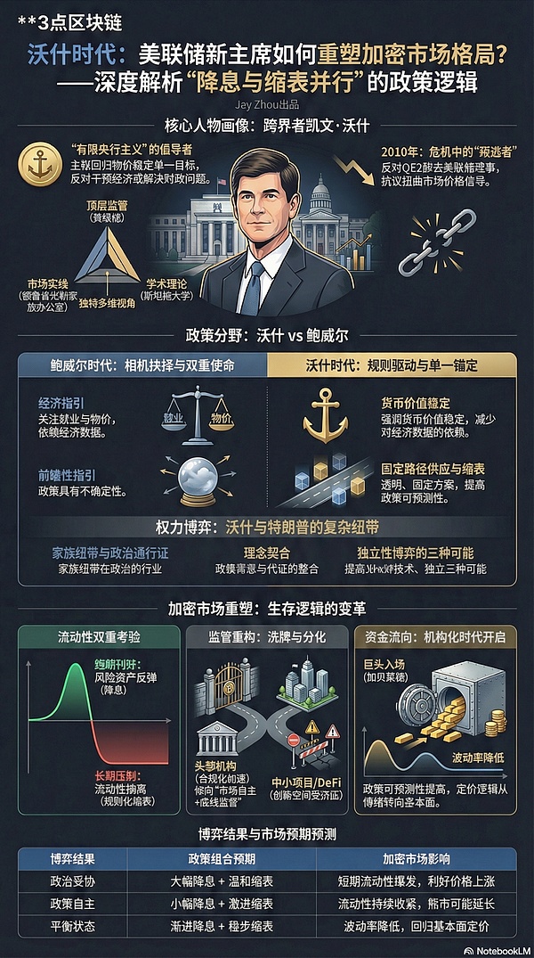 美联储新主席凯文·沃什上任:三大政策变化或将重塑加密市场格局