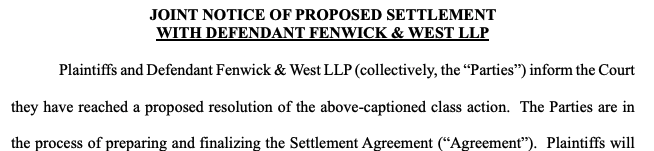 Fenwick同意就其在FTX欺诈案中涉嫌角色达成和解