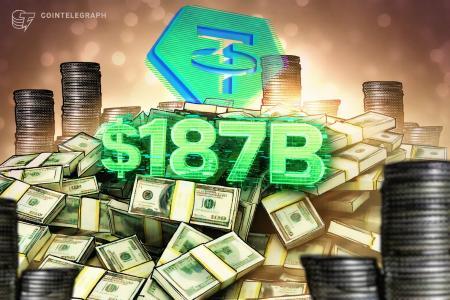 泰达币（USDT）第四季度市值创新高，达1873亿美元，链上活动与储备规模同步增长