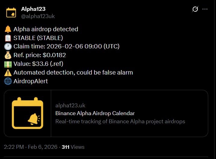  币安Alpha稳定币空投现已开启：如何领取1845枚代币？ 