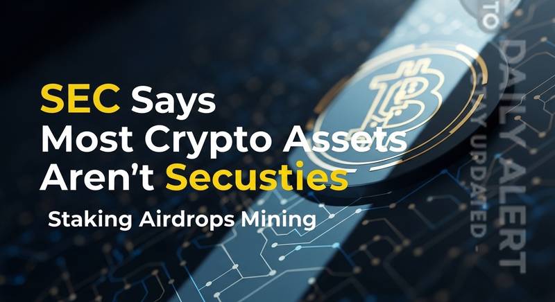 SEC工作人员2025年表态：质押与挖矿活动不构成证券要约