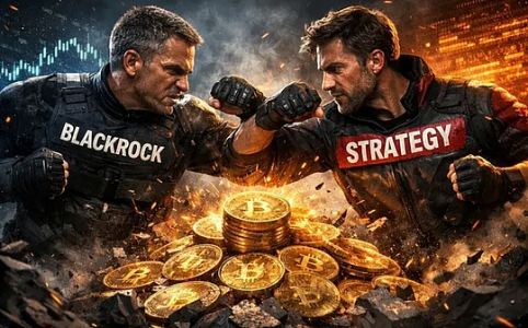 贝莱德与Strategy比特币积累竞赛：两种模式谁将胜出