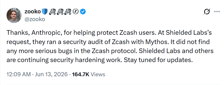 AI安全审计助力Zcash发现并修复长期漏洞