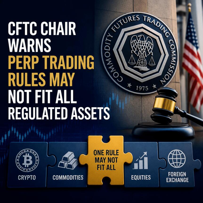 CFTC主席质疑永续合约监管适配性 比特币衍生品合规面临新挑战