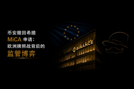 币安撤回希腊MiCA申请 转向法国寻求欧盟合规新路径