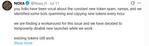 Noxa 发射台关闭引发 Robinhood Chain 生态震荡