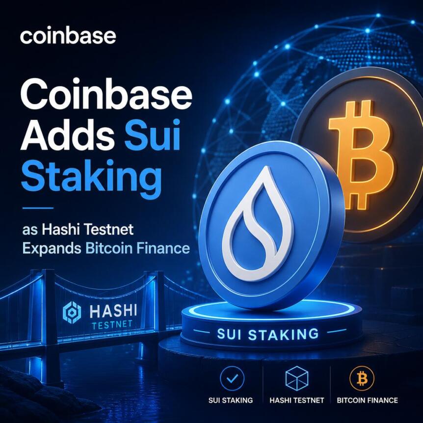 Coinbase上线SUI质押服务 Hashi测试网拓展比特币金融应用