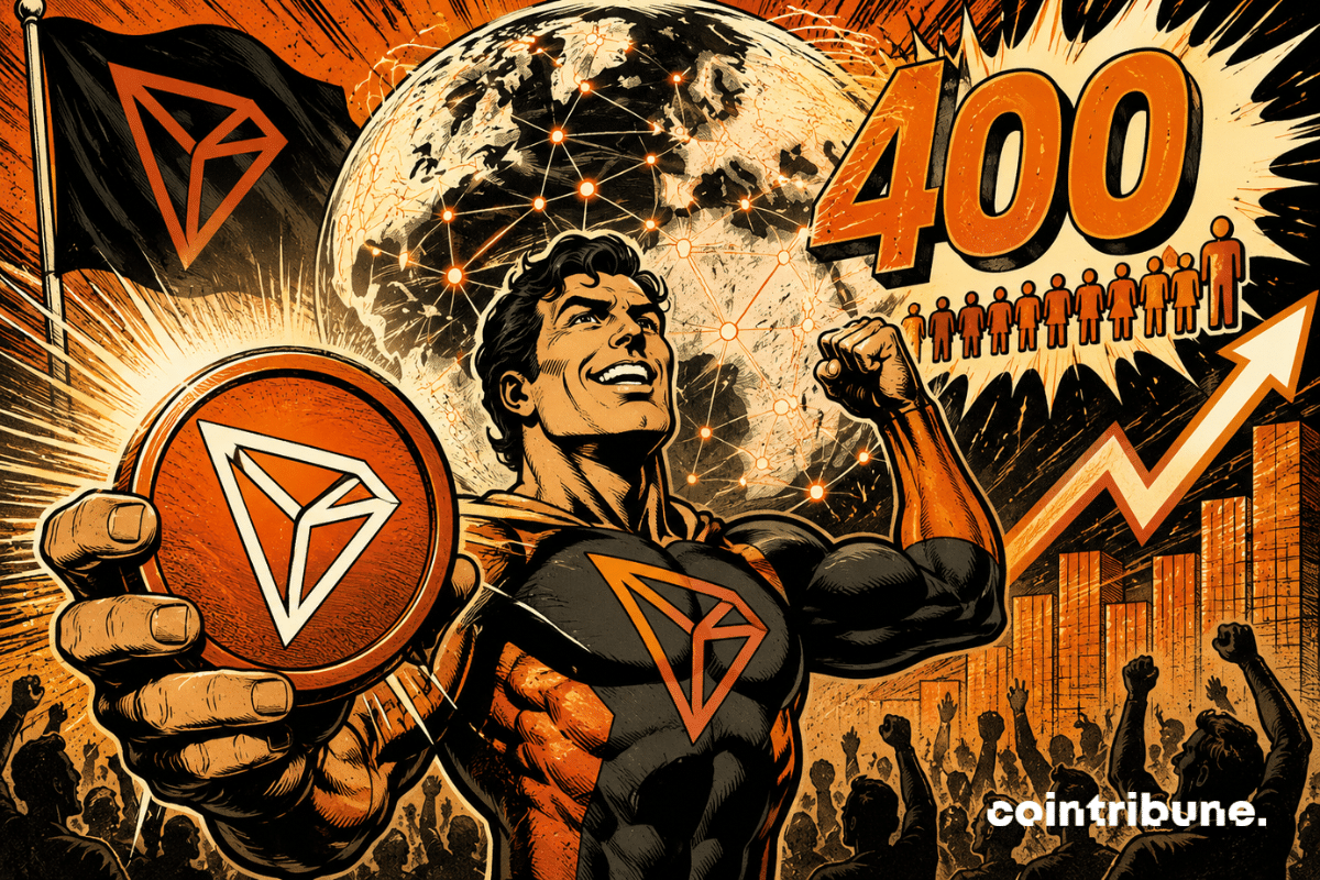 TRON账户突破4亿，USDT转账额逼近30万亿美元